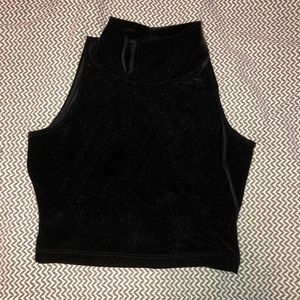 American apparel high neck velvet crop